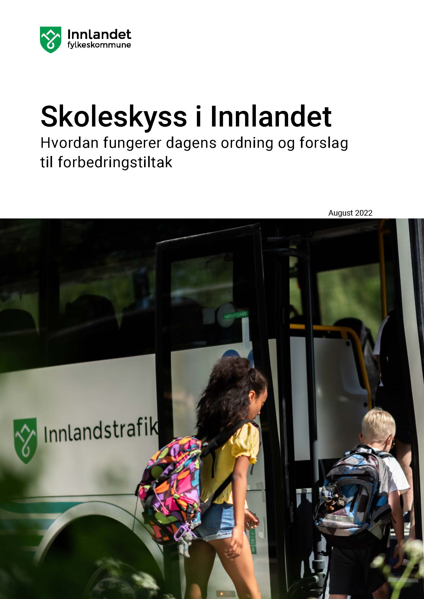 Ny rapport om Skoleskyss i Innlandet