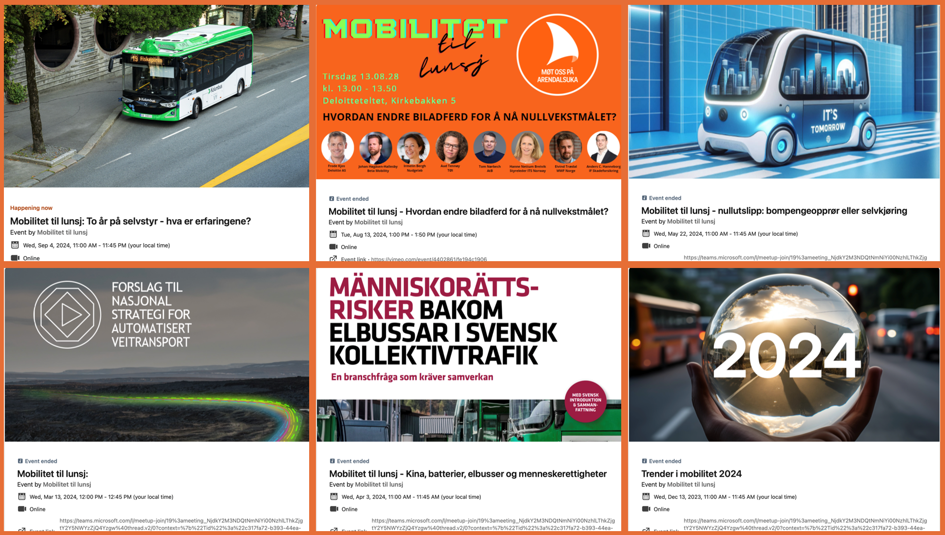 «Mobilitet til lunsj» er nominert til Kollektivprisen for sitt bidrag til lavterskel samarbeid og kompetansedeling