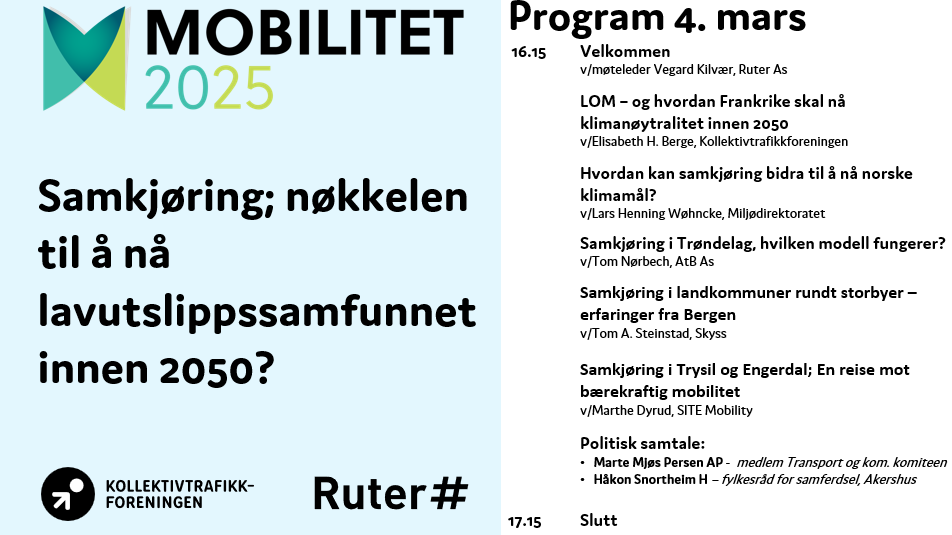 Mobilitet2025: Med samkjøring på agendaen