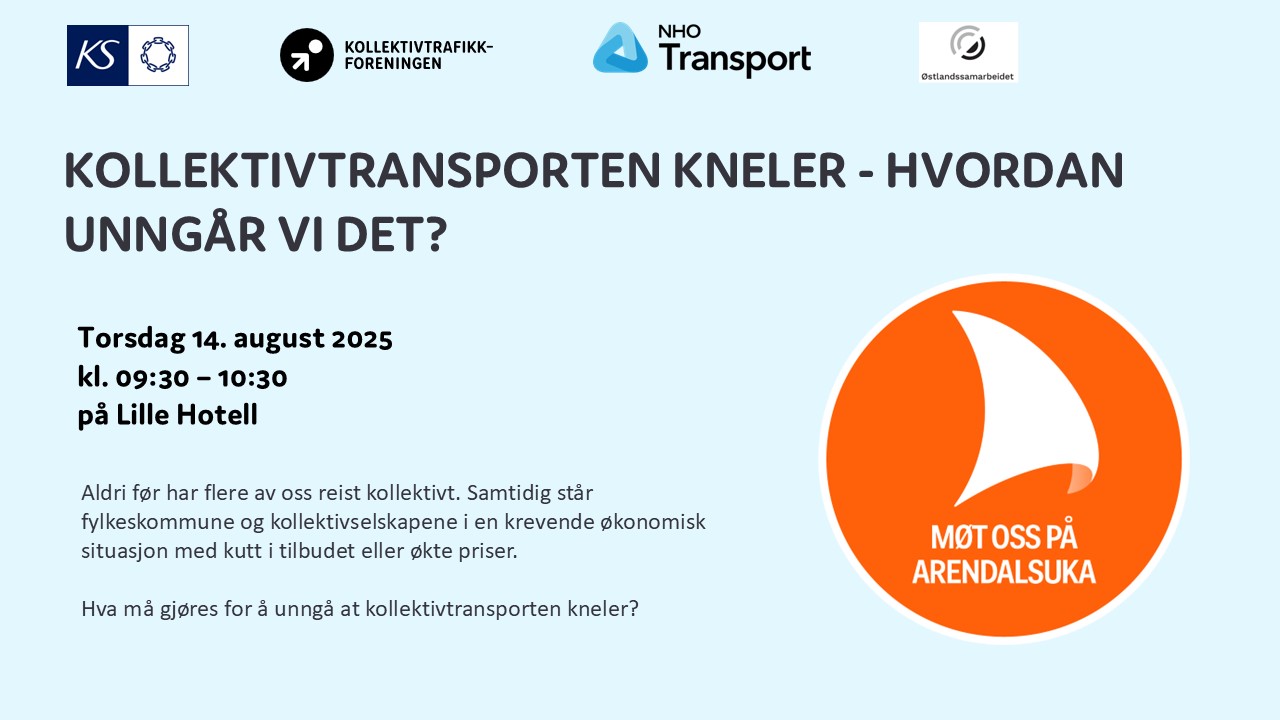 Arendalsuka: Kollektivtransporten kneler – hvordan unngår vi det?