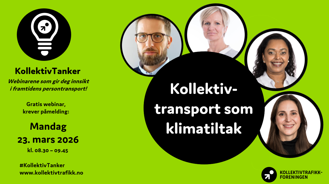 Webinar #KollektivTanker: Kollektivtransport som klimatiltak