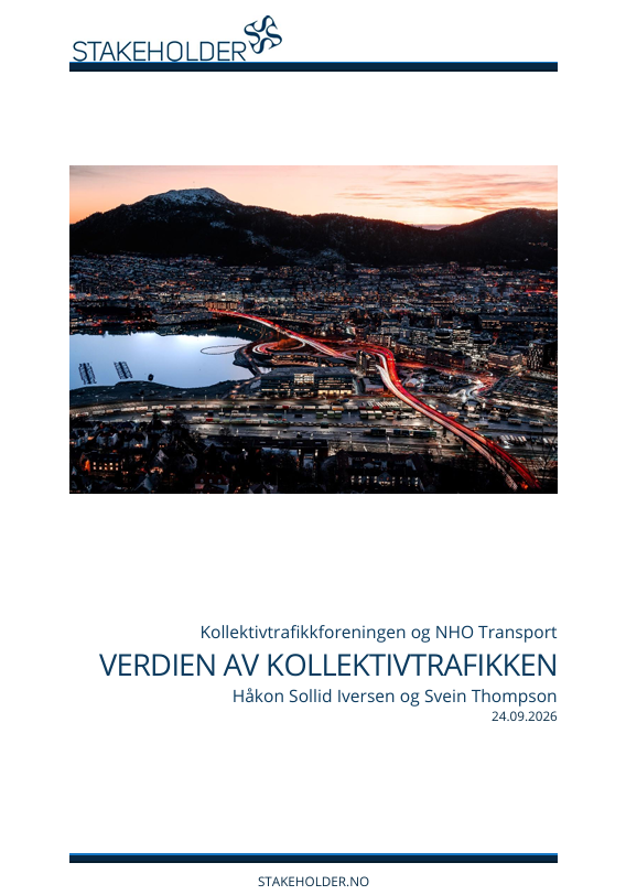 Hver krone til kollektivtransport gir 2,65 kr i samfunnsnytte